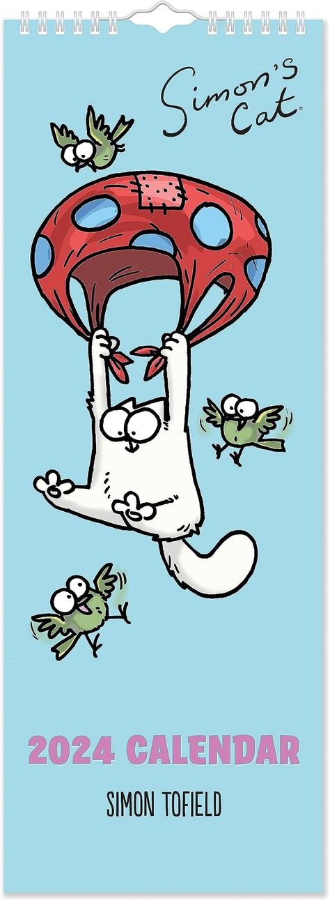 Portico Designs Ltd Simon S Cat Slim Wall Calendar Month To View