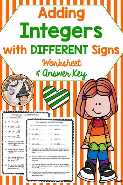 Teachers You Ll Love This Add Integers With Different Signs Mixed