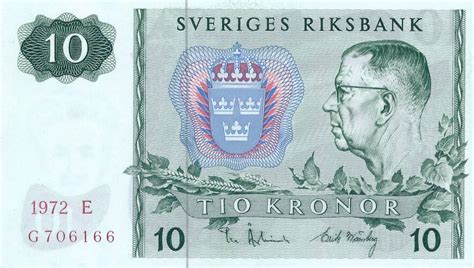 Schweden Kronor Banknote Sveriges Riksbank Unc Ma Shops