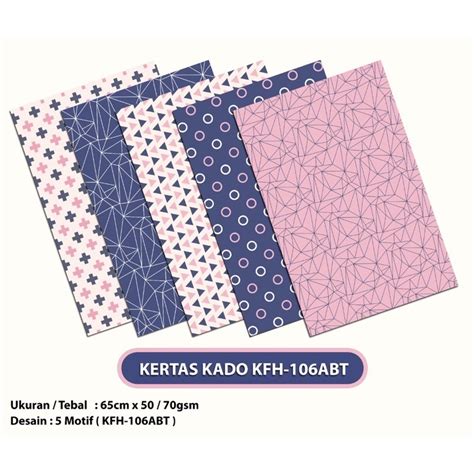 Jual Kertas Kado Pembungkus Bungkus Kemasan Kado Motif Abstrak Box