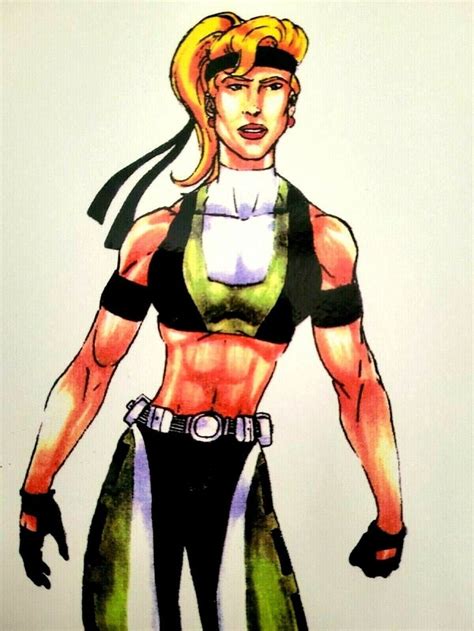 Rare Vintage Mortal Kombat Sonya Conceptual Development Sketch Art