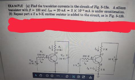 Solved Please Answer All Questions Example A Find The Transistor Course Hero