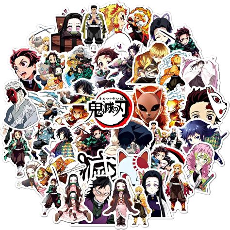 50pcs Hot Anime Stickers For Adults Anime Characters Sticker Pack Vinyl