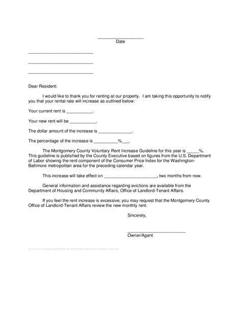 2024 Rent Increase Letter Fillable Printable Pdf And Forms Handypdf