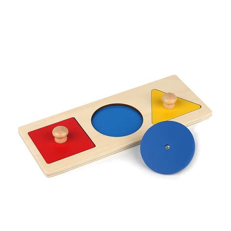 Amazon Montessori Multiple Shape Puzzle First Shapes Jumbo Knob