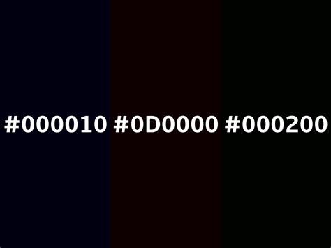 Hex 000010 color