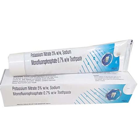 Potassium Nitrate 5 W W Sodium Monofluorophosphate 0 7 W W Tooth Gel