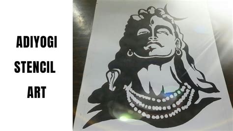 Lord Shiva Adiyogi Stencil Art Youtube