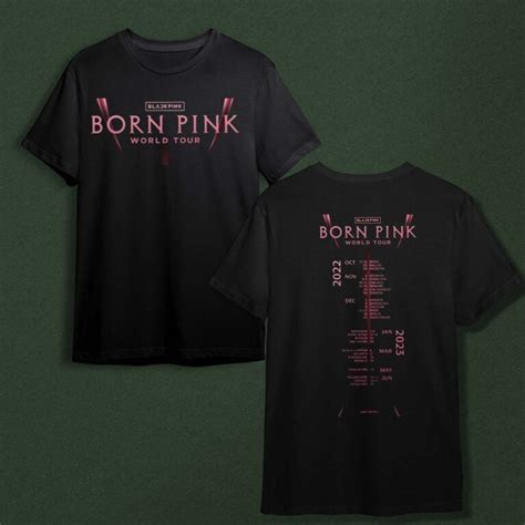 Blackpink T Shirts New Born Pink World Tour Merch T Shirt