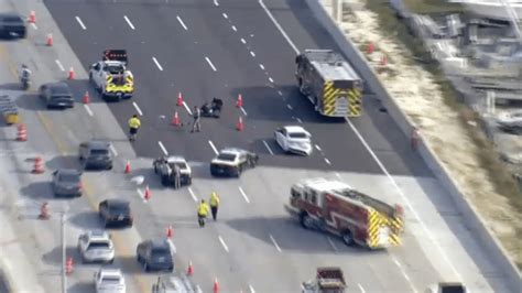 I 95 Accident Shuts Down Northbound Lanes In Broward Near Griffin Road