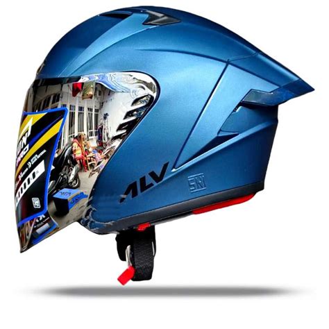 Jual Alv Ultron Pro Dactiel Glosy Helm Half Face Solid Standart Sni