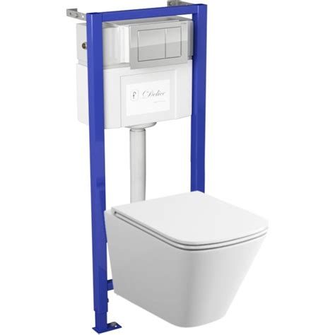 Комплект Bauedge BAU 6 в 1: инсталляция Delice с клавишей Nimb, унитаз ...