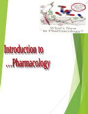 Lecture Introduction To Pharmacology Ppt Introduction