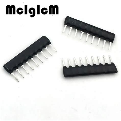 McIgIcM 50pcs DIP Exclusion Network Resistor Array 9pin 100 220 330 470