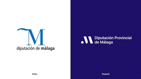 El nuevo logotipo de la Diputación de Málaga despide a la M con virgulilla