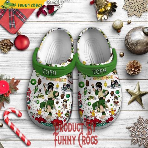 Merry Christmas Avatar The Last Airbender Toph Beifong Crocs Jingle