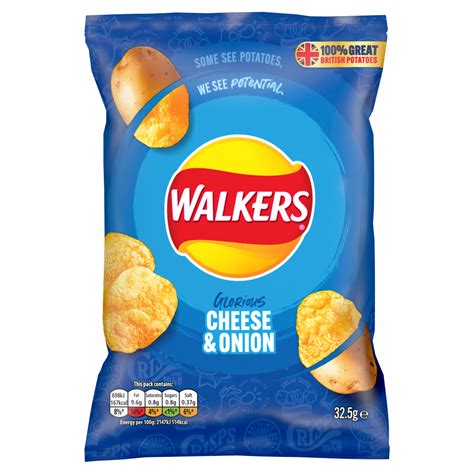 Walkers Cheese Onion Crisps 32 5g