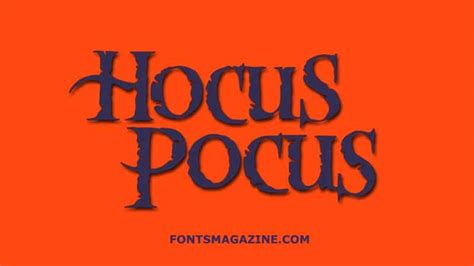 Hocus Pocus Font Download The Fonts Magazine