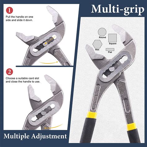 3Pcs Heavy Duty Adjustable Water Pump Pliers Set - FOXWOLL