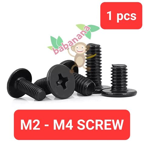 Jual Screw Philips M M Flat Head Plus Hitam Baut Laptop Sekrup Rata