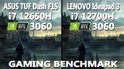 Intel i7 12700H vs i7 12650H Gaming Benchmark Test | Lenovo IdeaPad vs ...