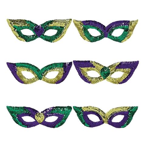 Sequin Mardi Gras Eye Masks | Party City