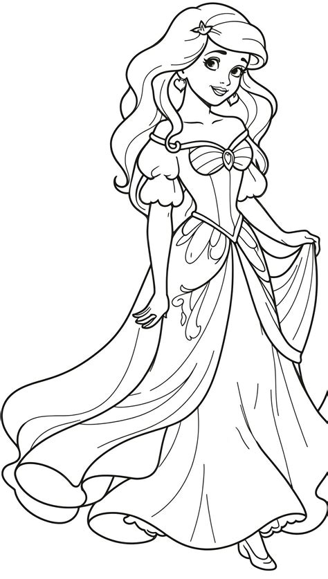 Desenho Da Pequena Sereia 2 Para Colorir Desenhos De Sereia Ariel