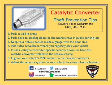 Crime Alert Increase In Catalytic Converter Thefts Newark Police