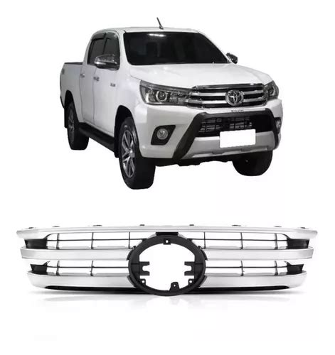 Grade Radiador Dianteira Hilux Cromada Frete Gr Tis