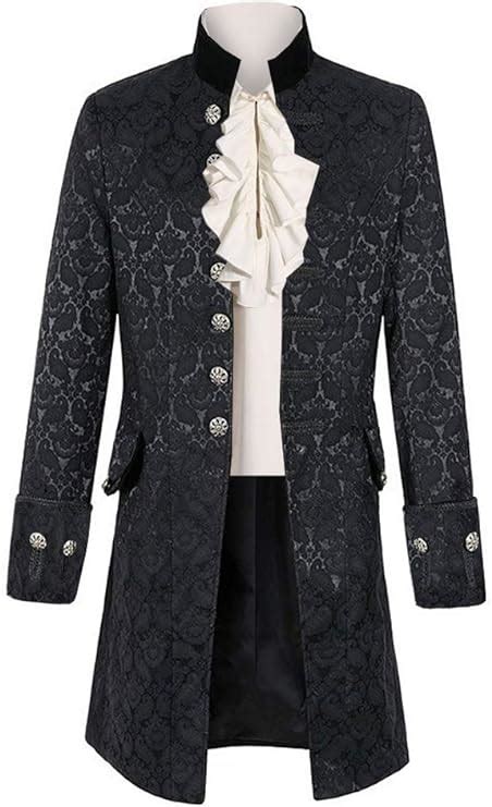 Pxmoda Herren Frack Mantel Steampunk Gothic Jacke Vintage