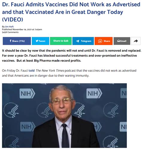 Fact Check Fauci Does Not Admit Vaccines Did Not Work As Advertised