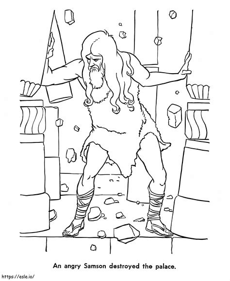 Angry Sampson coloring page
