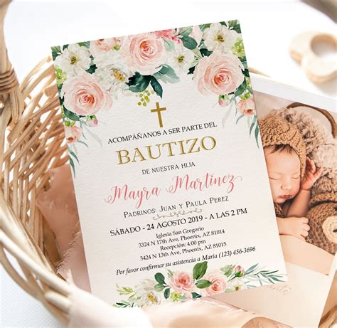 Bautizo invitation – it’s an EDITABLE INSTANT DOWNLOAD file;You can ...