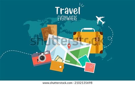 Travel World Background Logo Vector Stock Vector (Royalty Free ...