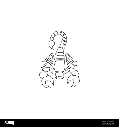 One Continuous Line Drawing Of Danger Scorpion For Company Logo Identity Dangerous Insect