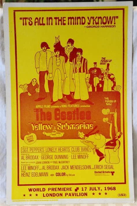 Sold Price: 1968 The Beatles "Yellow Submarine" Film Poster - October 6 ...