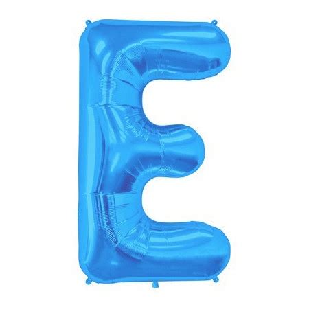 Palloncino Mylar Lettera Maxi E 86 Cm Blu