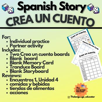 Crea Un Cuento Roll Write Draw Tprs Encuentros Unidad