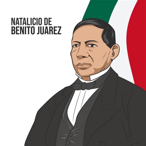 natalicio de benito juarez presidente de méxico 19515750 Vector en