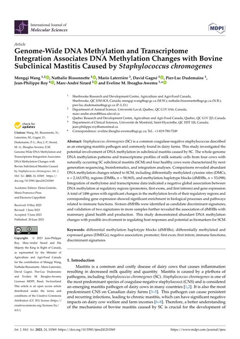 Pdf Genome Wide Dna Methylation And Transcriptome Integration