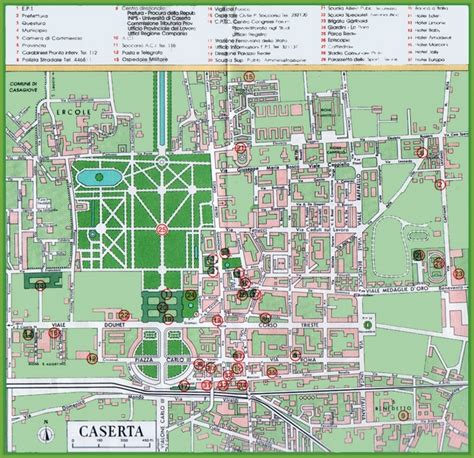 Caserta tourist map - Ontheworldmap.com