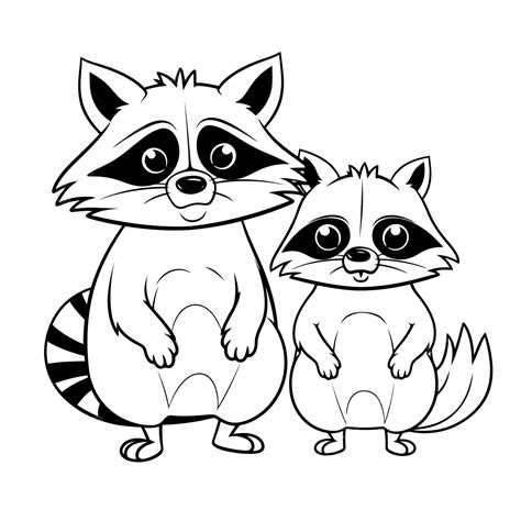 Raccoon Coloring Pages