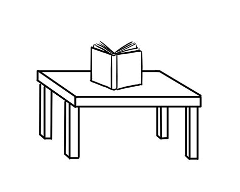 Under The Table Clipart Black And White