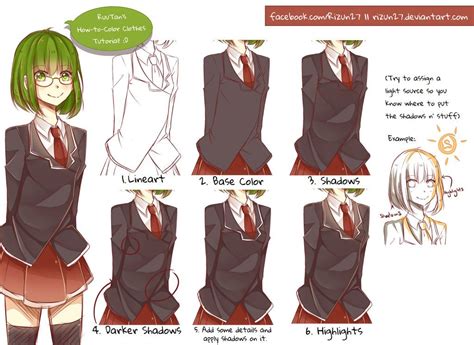 Anime Clothes Shading Tutorial Drawing is complicated but it s only the ...