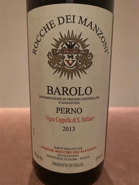 2013 Podere Rocche Dei Manzoni Barolo Vigna Cappella Di Santo Stefano