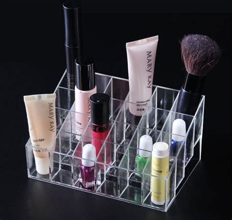 Grids Makeup Lipstick Holder Display Stand Clear Acrylic Cosmetic