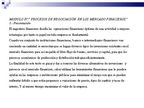 Proceso De Negociación En Los Mercados Financieros