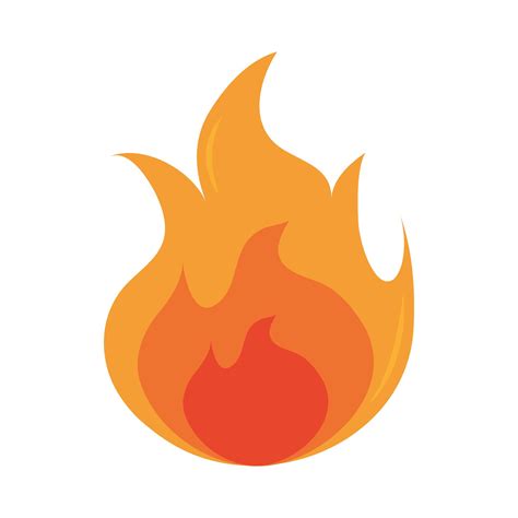 Fire Flame Burning Hot Glow Flat Design Icon Vector Art At Vecteezy