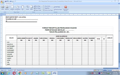 Detail Contoh Format Buku Pengunjung Perpustakaan Koleksi Nomer