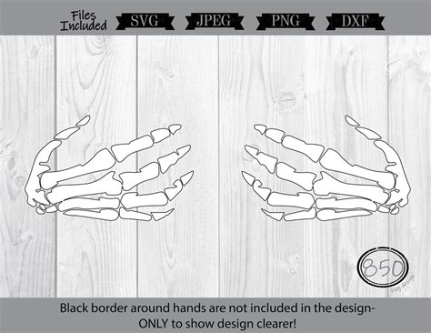 Skeleton Hands On Boobs White Svg Dxf Png  Etsy